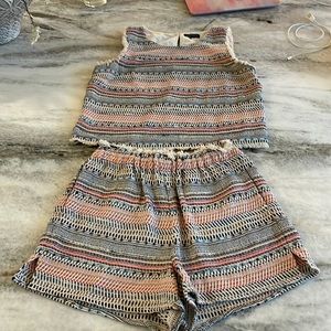 1. STATE patterned shorts set